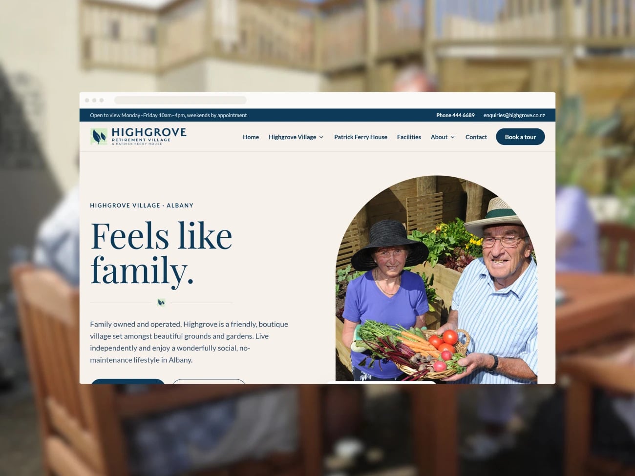 The Highgrove Retirement Village website